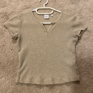 Aritzia Waffle Notch T-Shirt